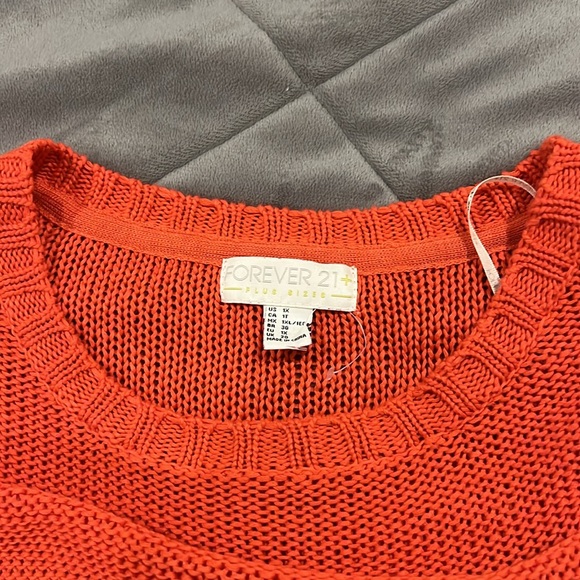 Forever 21 coral knit sweater - Picture 3 of 3